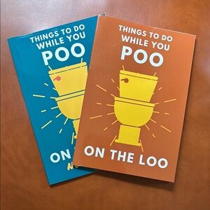 Humorous Bathroom Books Set - Things to do While You Poo on the Loo New Unused
